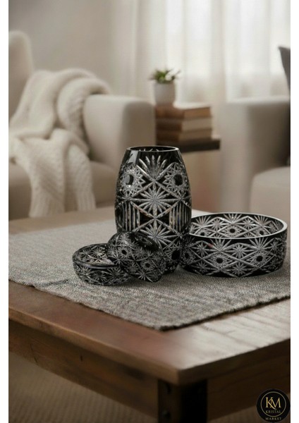 El Yapımı Kristal Avangart Vizyon Lüks Kesme Dekoratif Takım