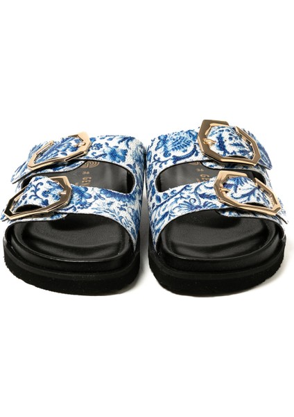 Kadın Terlik Galıa G106358 Genuins Vegan Tile Blue fırsatları