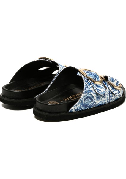 Kadın Terlik Galıa G106358 Genuins Vegan Tile Blue indirimleri