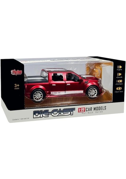 HCL-903 Çek Bırak 1:22 Sesli ve Işıklı Arazi Metal Pikap -Vardem Oyuncak