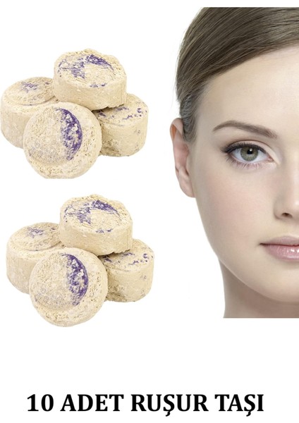 10 Adet Iran Ruşur Taşı Ölü Deri Arıncırıcı Cilt Beyazlatma Yüz ve Vücut Doğal Peeling