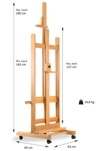 Madrid Tekerlekli Kayın Ahşap Şövale fiyatları