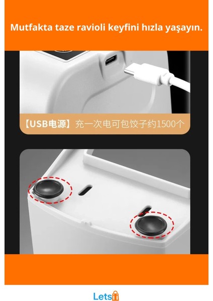 Şarjlı Tam Otomatik Hamur Ravioli Makinesi Güvenli ve Kullanım Kolaylığı fiyatları