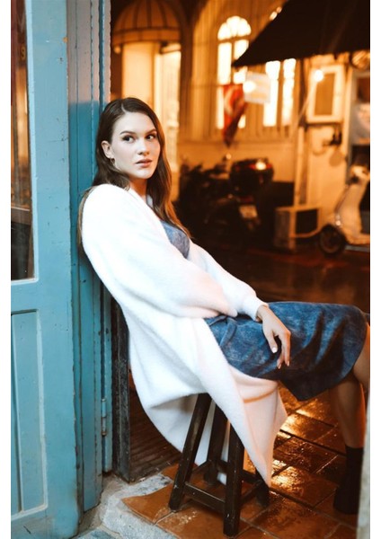 92476 Şal Yaka Düşük Omuz Sakal Kumaş Hırka fiyatları