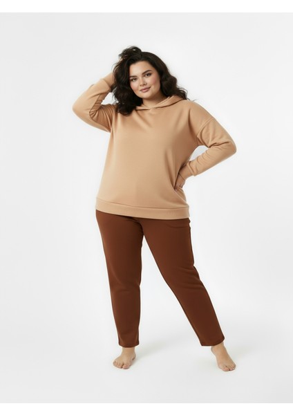 Düz Paça Büyük Beden Eşofman Altı Kiremit 2016