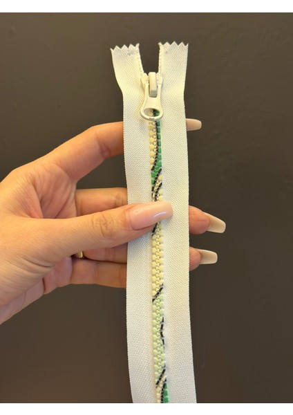 24X3 cm Dişli Renkli Beyaz Fermuar fırsatları