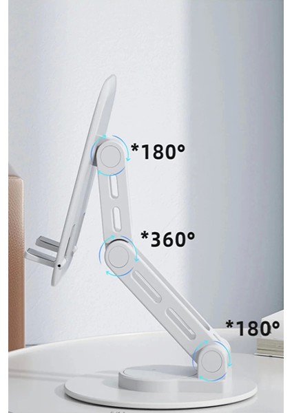 F17S Masaüstü Telefon Tutucu Döner Tabanı Alüminyum Paslanmaz Çelik Katlanabilir - Lisinya fiyatları