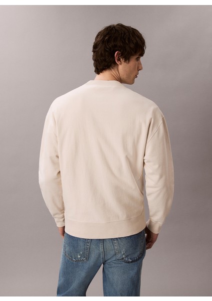 Bisiklet Yaka Krem Erkek Sweatshırt LV04RD234G67U Ls Premıum Terry Mono indirimleri