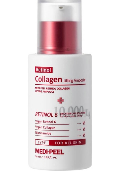 Medıpeel Retinol Collagen Lifting Ampoule 50 ml Retinol ve Kolajen Içeren Yenileyici Ampul