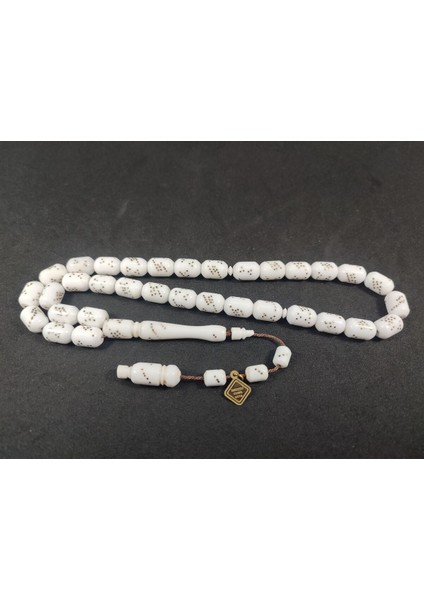 Iskeçeli Cemil Usta Eseri Bronz Çakımlı Iri Boy Naturel Deve Kemiği Sertifikalı 8691