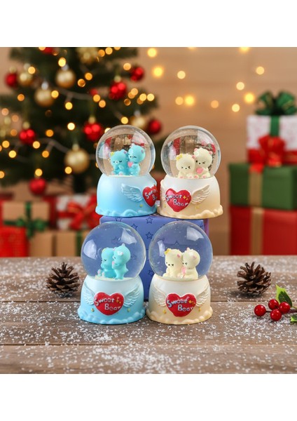 Mini Işıklı Sevimli Ayı Kar Küresi