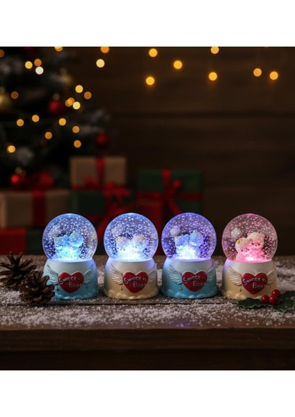 Mini Işıklı Sevimli Ayı Kar Küresi modelleri