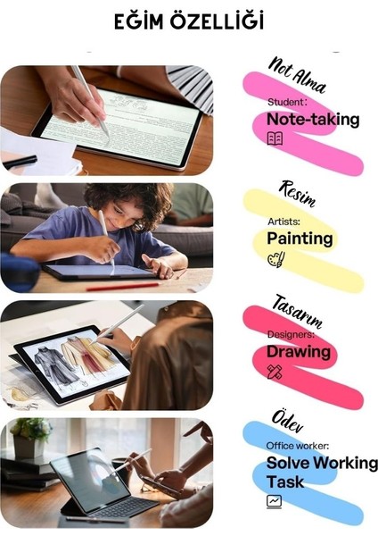 iPad Profesyonel Stylus Kalem Palm Rejection Özellikli Manyetik Şarj Aparatlı Pencil 2 Tablet Kalemi indirimleri