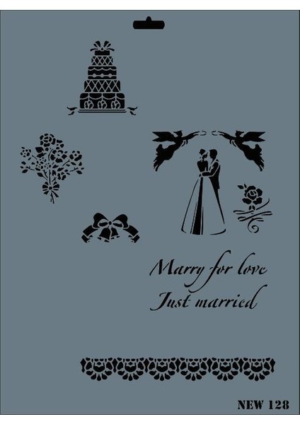 Rich New Seri N-128 Stencil 35X25 cm