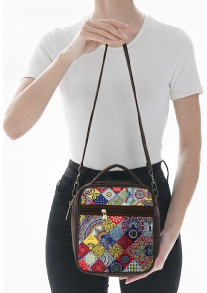 Iran Işi El Yapımı Etnik Desenli Süet Kahve Bohem Askılı Omuz Çantası fiyatları