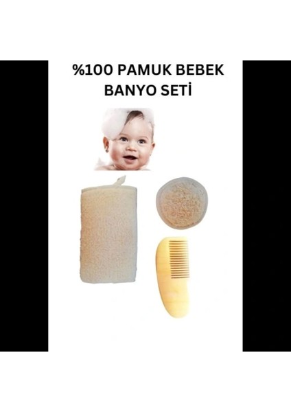 %100 Pamuk Bebek Banyo Seti