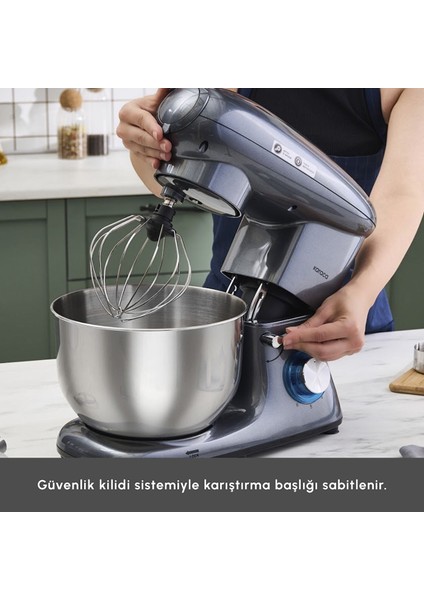 1900W 5,5 Litre Çırpma Karıştırma, Yoğurma Kıyma ve Hamur Yoğurma Makinesi & Mutfak Şefi fırsatları