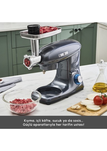1900W 5,5 Litre Çırpma Karıştırma, Yoğurma Kıyma ve Hamur Yoğurma Makinesi & Mutfak Şefi indirimleri