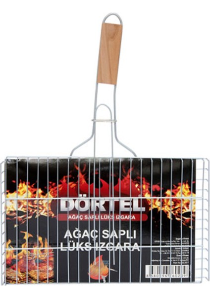 Ağaç Saplı Lüks Izgara 23X36CM 3 Adet