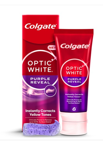 Optic White Purple Reveal Beyazlatıcı Diş Macunu 75 ml 2 Adet
