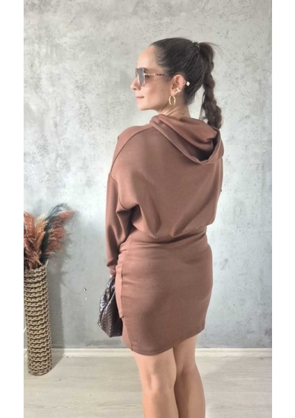 Kahverengi Sweat Elbise modelleri