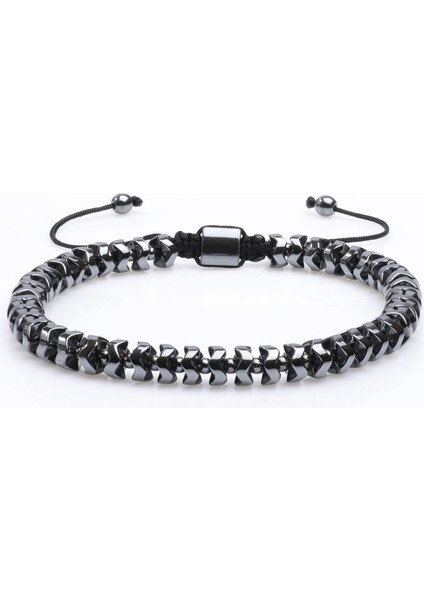 Hematit Doğal Taş Bileklik, Unisex Bileklik, Tasarım Bileklik, Özel Kesim Ayarlanabilir