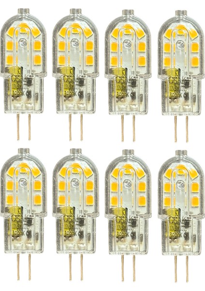 (8 adet) OSAKA 12VOLT 3W Sarı Işık (3000K) G4 Duylu LED Kapsül Ampul