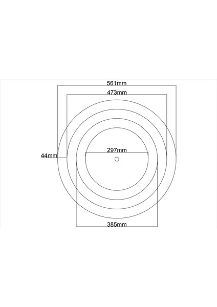 Lamba Tavan Göbeği DÜZ-4K-MODEL-YUVARLAK-56CM-2ADET Beyaz modelleri