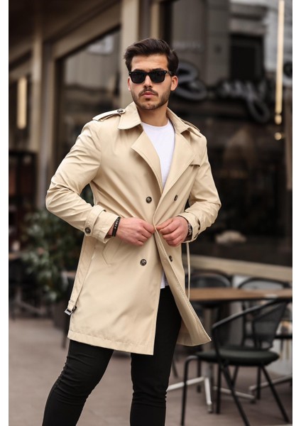 Uzun Beli Kemerli Apoletli Trençkot & Pardesü fiyatları