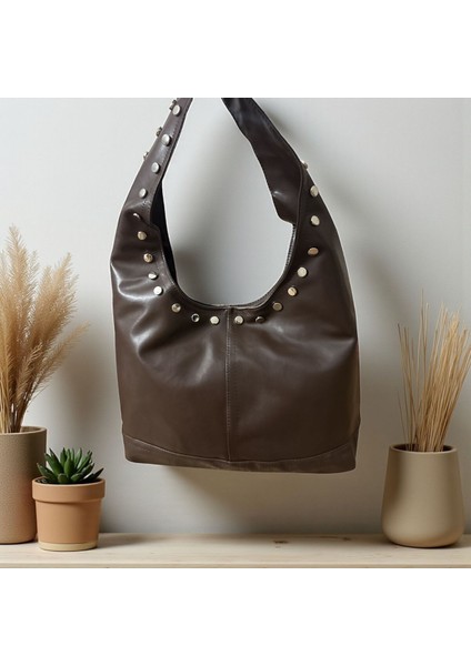 Zımbalı Salaş Kadın El ve Omuz Çanta