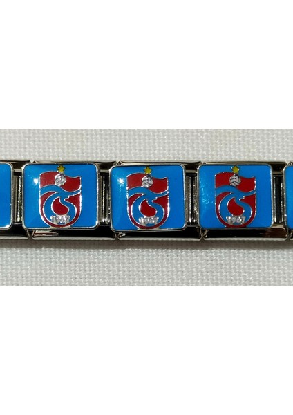 Trabzonspor Logosu – Koleksiyonluk, 1967 Tasarım Charm, Italyan Bileklik Uyumlu Paslanmaz Çelik modelleri