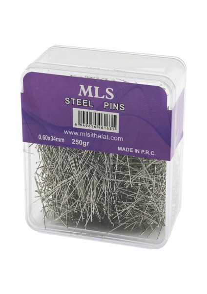 Toplu Iğne 0.60X34MM 250GR Şeffaf Mika Kristal Pls.kutulu Ambalaj (5324)