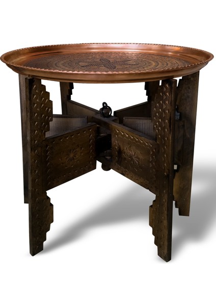 52 cm El Işlemeli Otantik Desenli Kalın Urfa Bakır Tepsi - BAKIR-TPS449 fırsatları