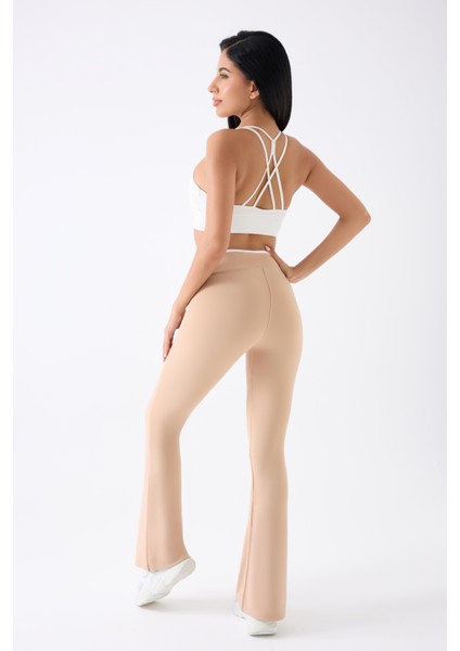 Imaj 486 Bej Renk Toparlayıcı ve Extra Esnek Etkili Normal Bel Ispanyol Paça Hamile Tayt modelleri