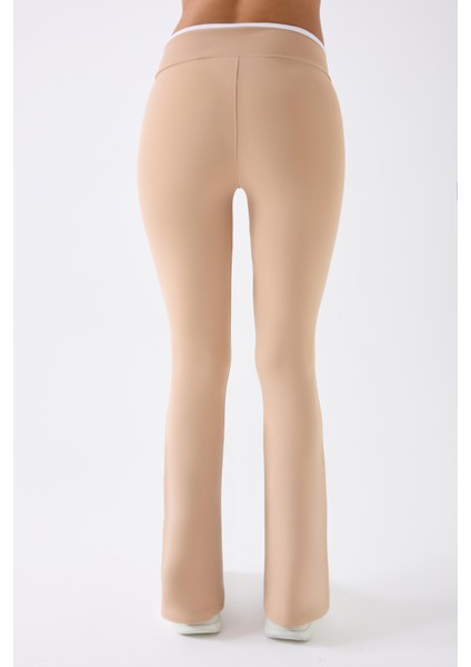 Imaj 486 Bej Renk Toparlayıcı ve Extra Esnek Etkili Normal Bel Ispanyol Paça Hamile Tayt fırsatları