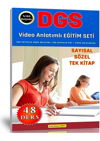 Video Anlatımlı Dgs Eğitim Seti (400 Sayfa Kitap+ 700 Sayfa Pdf)