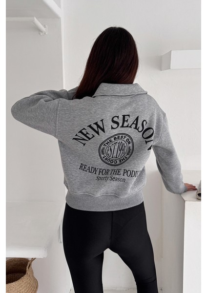 Kadın Baskılı Oversize Sweatshirt – Sporty Season 1992