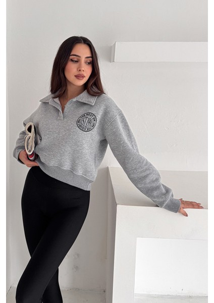 Kadın Baskılı Oversize Sweatshirt – Sporty Season 1992 indirimleri