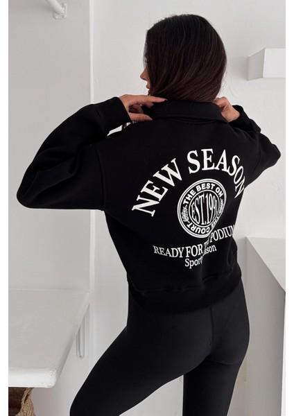 Kadın Baskılı Oversize Sweatshirt – Sporty Season 1992