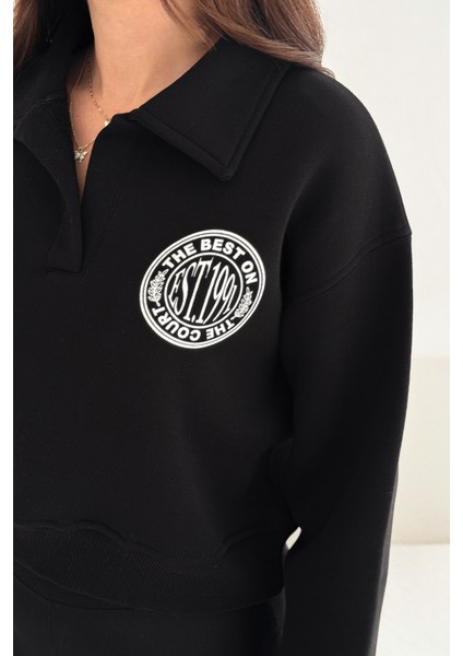 Kadın Baskılı Oversize Sweatshirt – Sporty Season 1992