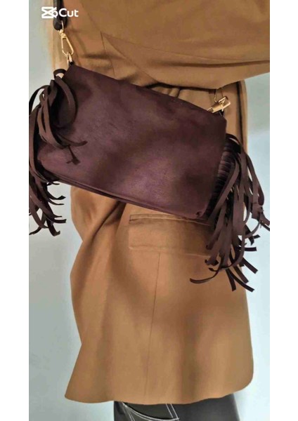 Püsküllü Süet Acı Kahve Çanta fiyatları