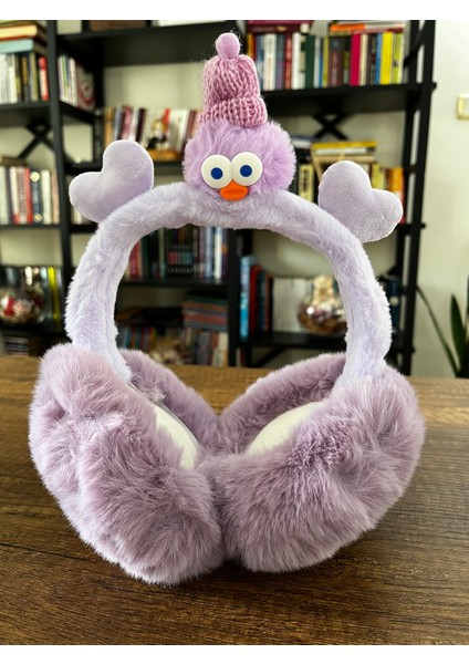 1 Adet Kışlık Peluş Kulaklık Katlanabilir Soğuktan Kulak Koruyucu Ördek Figür Pelüş Kulaklık