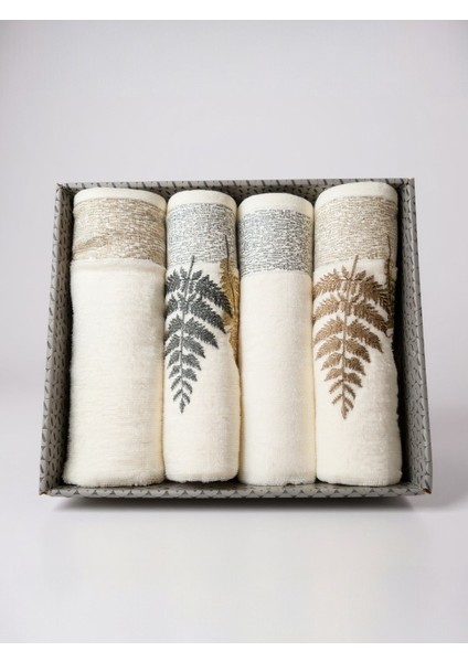 Cotton Bliss 4’lü Kutulu El-Yüz Havlusu Seti – %100 Pamuk, Yumuşak ve Emici 50×90 cm fırsatları