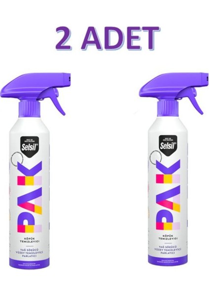 Pak 500 ml Mucize Köpük Sprey Yağ Sökücü 2 Adet
