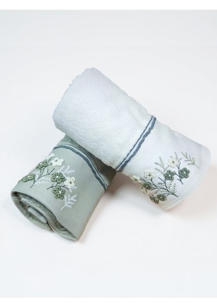 Ditsy Garden 2’li Kutu Havlu Seti – %100 Pamuk, Yumuşak ve Şık Çiçek Desenli