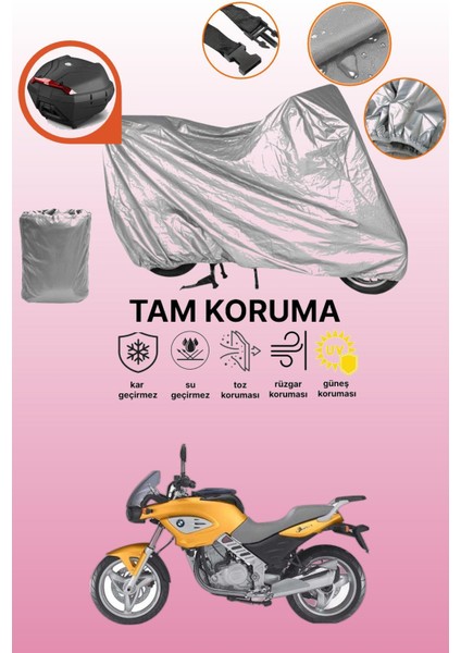 Gri Arka Çanta Uyumlu Bmw F 650 Cs Uyumlu Motor Brandası, Koruyucu Örtü