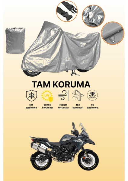 Gri Benelli Trk 502X Uyumlu Motosiklet Brandası, Koruyucu Örtü, Motor Branda