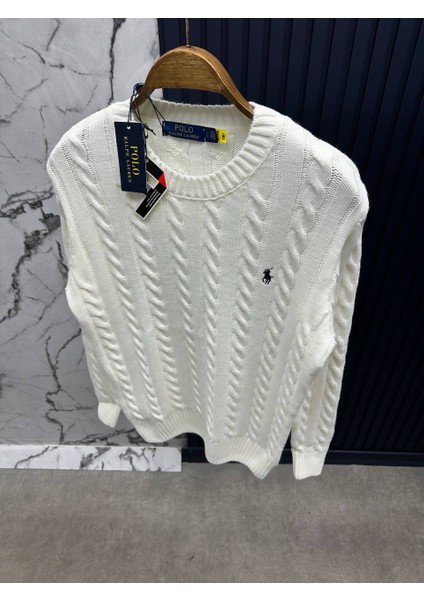 Polo Ralph Lauren Bisiklet Yaka Örgü Dokulu Kazak