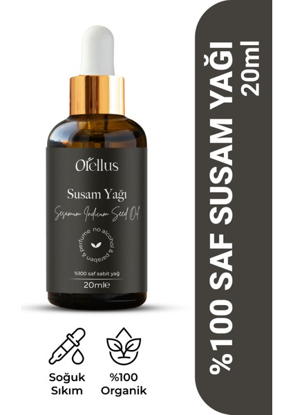 Susam Yağı %100 Soğuk Press ve Doğal 20 ml
