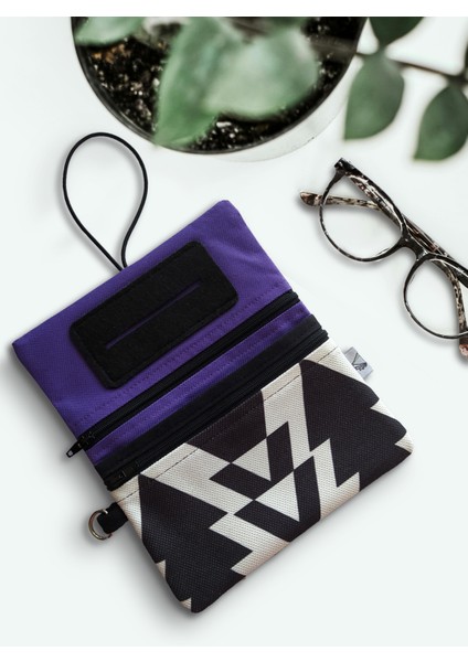 Açık Tütüne Uygun Mor Tütün Çantası Çok Amaçlı Çanta